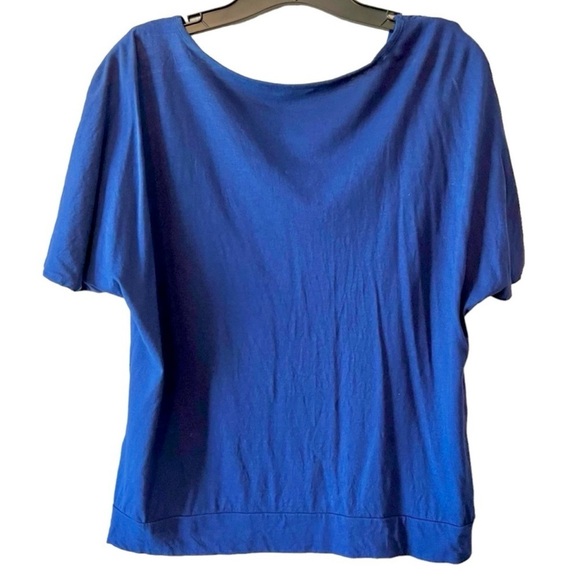 Banana Republic Royal Blue Embroidered V-Neck Blouse – Size M - Picture 2 of 8
